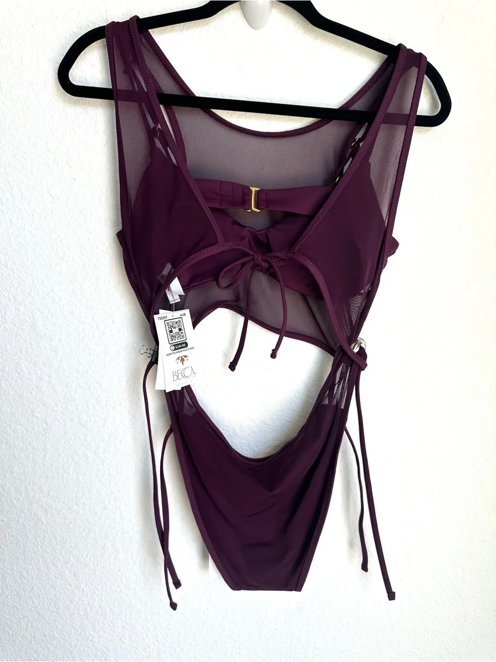 BECCA two piece Muse Layered Bralette‎ Bikini set top bottom Medium swimwear